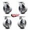 Service Caster 5'' Semi Steel Cast Iron Caster Set with Bronze Bearings 2 Swivel 2 Rigid, 4PK SCC-20S520-SSBZ-2-R-2 - alternate 2